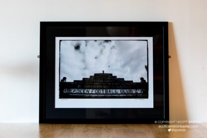 A photograph of the Merkland Gate at Pittodrie Stadium frame for sale.